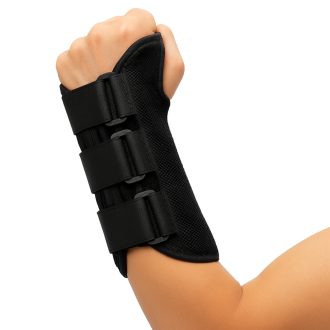 wrist brace splint for wrist pain worn on a mans hand. main product image