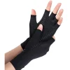 Hands wearing black compression gloves providing gentle support and relief for men and women with Raynaud’s disease episodes