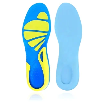 Blue and yellow insoles