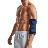 Adjustable navy elbow immobilizer splint brace with two velcro straps for joint support and injury recovery