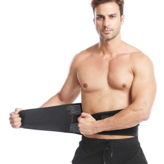 Back brace for lower back pain with double strap