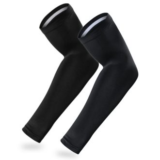 Black Cooling Running Arm Sleeves for Men & Women