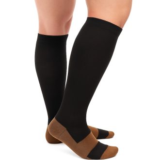 1x pair of Compression Knee high socks made from copper