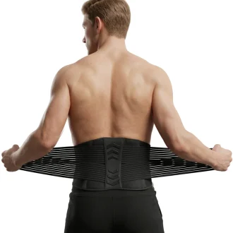 man earring the Lower back brace for men & women