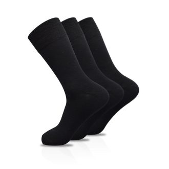 3x Pairs Of Women's Black Diabetic Socks
