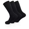 3x Pairs Of Men's Black Diabetic Socks