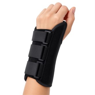 Prodcut image of a hand wearing our Carpal tunnel syndrome wrist & forearm brace