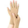 A picture of a pair of Beige Arthritis Gloves designed by Revitafit for both men and women.