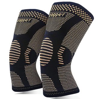 Copper knee support braces for running