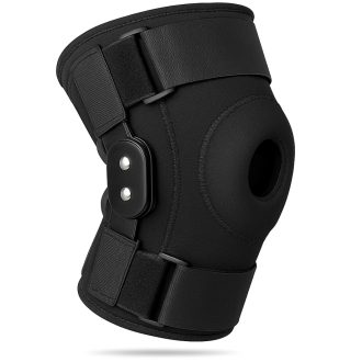 KneeReviver Plus-Size Knee Brace Support with Stabilizing Hinges – Adjustable Black Neoprene Design for Men & Women. Features Dual Hinges for Enhanced Joint Stability, Flexible Motion, and Injury Recovery. Breathable, Durable Fabric Provides Compression, Pain Relief, and All-Day Comfort. Ideal for Active Lifestyles or Post-Injury Rehabilitation.