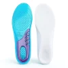 Pair of blue gel insoles designed to relieve arthritis foot pain for men and women