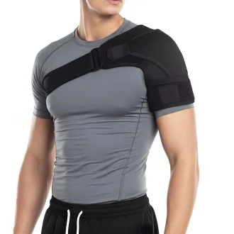 shoulder brace support main prodcut image showing a man wearing it