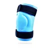 Versatile hot and cold compress blue gel ice pack wrap with adjustable black Velcro straps, designed to provide targeted cold therapy for elbows, knees, legs, and other joints or limbs. Secure unisex design ensures comfortable support during recovery.