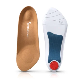 A picture of a pair of FootReviver Plantar fasciitis insoles for men and women that we are selling here on NuovaHealth