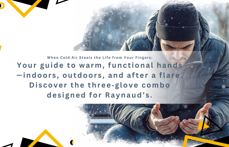 what are the best raynaud's disease gloves to buy? banner image of a man thinking exactly that.