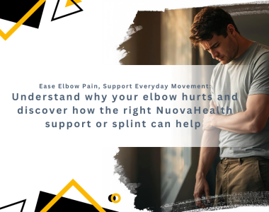 Ease Elbow Pain, Support Everyday Movement Understand why your elbow hurts, see which type of problem fits you, and discover how the right NuovaHealth support or splint can make daily use more comfortable and controlled.